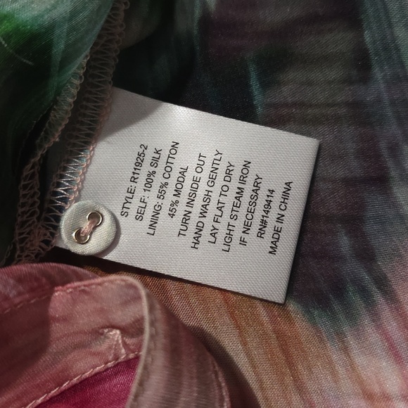 Johnny Was Silk Top Oversized AUDREY Shirt Silk NWT $248 - Picture 7 of 7